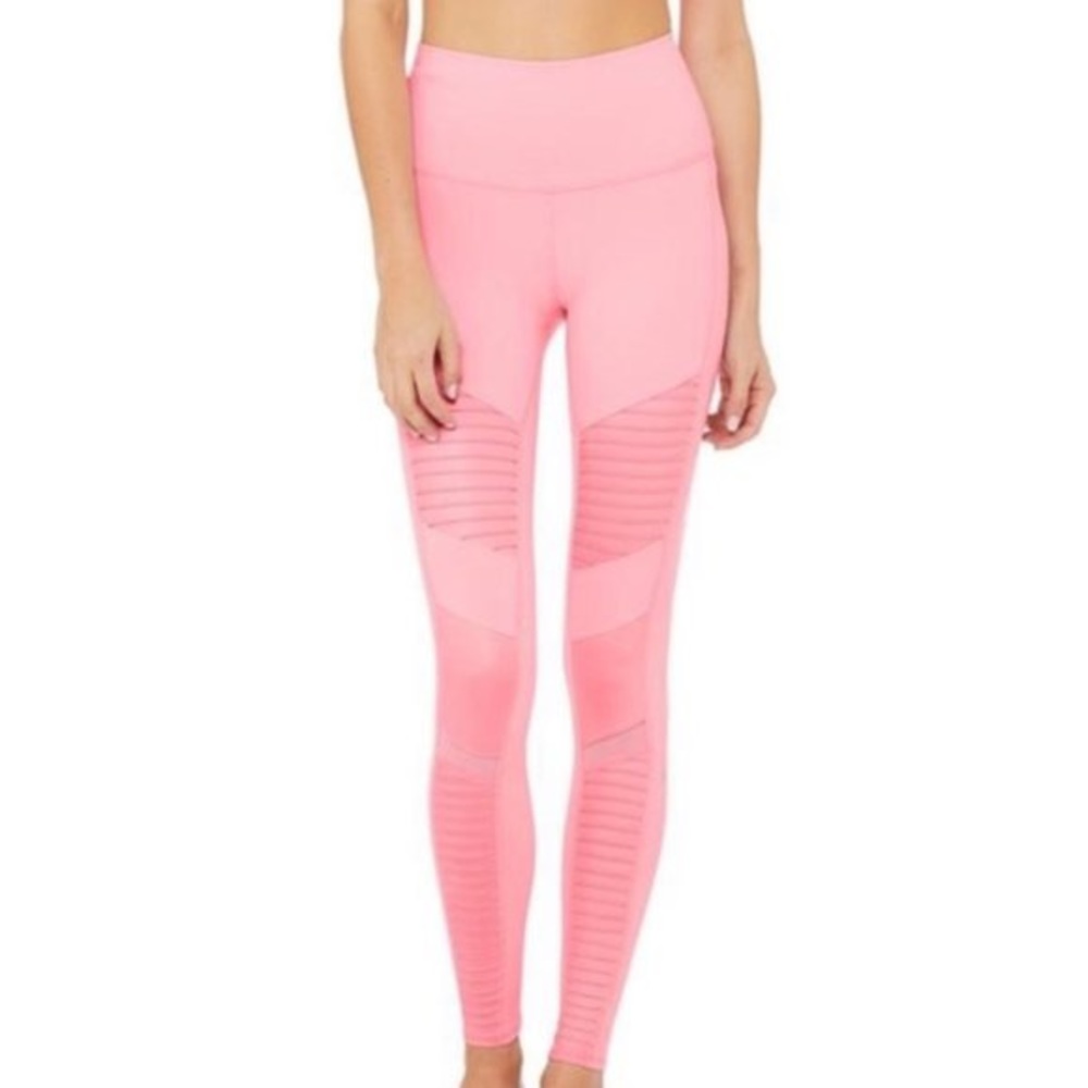 Green Moto leggings Alo yoga